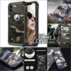 Camouflage hard anti shock case with rugged look and 2 in 1 material