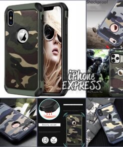 Camouflage hard anti shock case with rugged look and 2 in 1 material