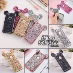 Mic key Ears Glitter Cute Silicone iPhone Cover