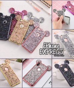 Mic key Ears Glitter Cute Silicone iPhone Cover