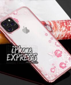 Alternative view of FLOWER PATTERN ROSEGOLD ELECTROPLATED RHINESTONES iPhone COVER