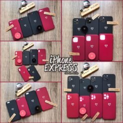 New Hot Black and Maroon silicon soft cases for iPhones with free matching POPHOLDER