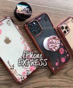 Alternative view of FLOWER PATTTERN ROSE GOLD ELECTROPLATED RHINESTONES COVER with Stones GRIP