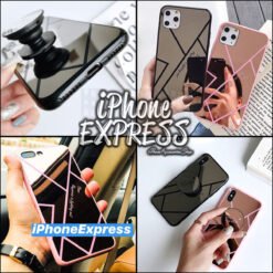 Alternative view of New Mirror iPhone case with Smile Print Phone Grip holder