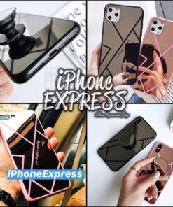 Alternative view of New Mirror iPhone case with Smile Print Phone Grip holder