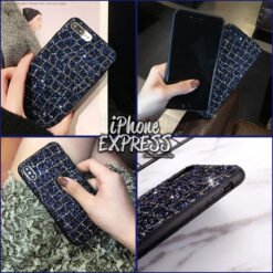 Square Pattern Glittery Sequins Silicon Soft iPhone Cover