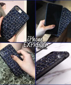 Square Pattern Glittery Sequins Silicon Soft iPhone Cover