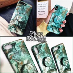 New Aqua Marble iPhone Case with Grip Holder
