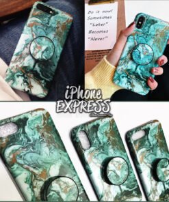 New Aqua Marble iPhone Case with Grip Holder