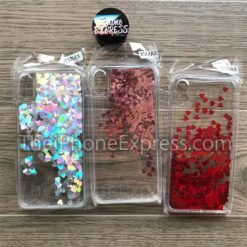 Alternative view of iPhone Dynamic moving Love heart red pink silver Glitter liquid cover soft sides case in Pakistan