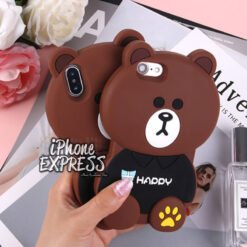 HAPPY SAD 3D silicon Teddy Bear iPhone Case