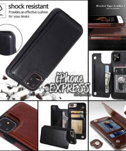 Luxury Wallet Leather Phone Case Magnetic Buckle Card Slot Stand