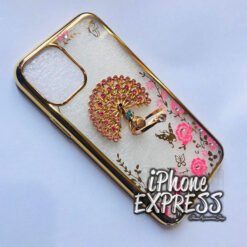 Alternative view of FLOWER PATTTERN GOLD ELECTROPLATED RHINESTONES COVER with RING HOLDER