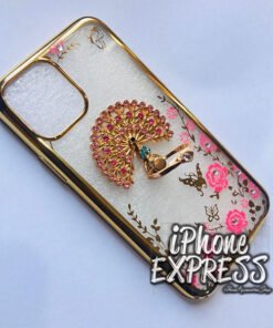Alternative view of FLOWER PATTTERN GOLD ELECTROPLATED RHINESTONES COVER with RING HOLDER