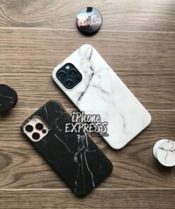 Alternative view of New BLACK AND WHITE Marble iPhone Case with FREE Grip Holder