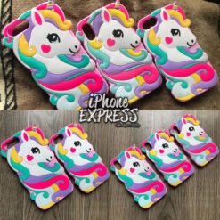 Fancy colorful 3D SILICON Unicorn iPhone Case Cover