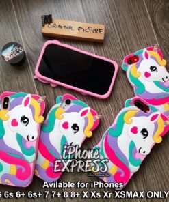 Alternative view of Fancy colorful 3D SILICON Unicorn iPhone Case Cover