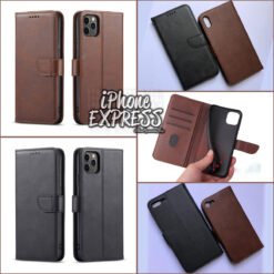 High Quality Flip book Wallet Leather iPhone Case with magnetic layer