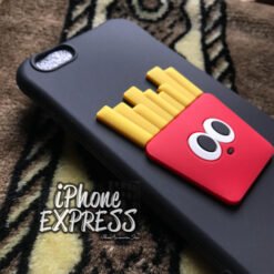 Alternative view of 3d French Fries on silicon protective soft case in Pakistan for iPhones