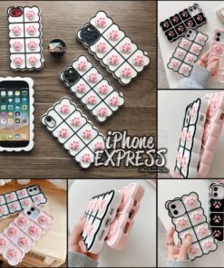 3D Soft Silicon CatPaw PopIT iPhone case cover