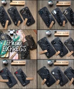 Alternative view of New Classic Marble iPhone case with bracelet chain High Quality imported silicon Case