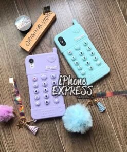 Alternative view of 3D Fancy Stylish Soft silicon Antenna Phone case with furball Tassel for iPhones