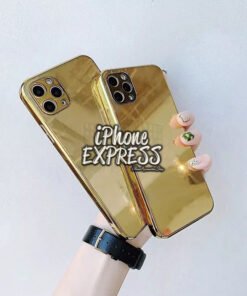 Alternative view of Electroplated Golden Mirror iPhone case