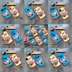 Alternative view of 3D silicon Fancy Cat and Mouse AKA T0M and J3rry with ring holder