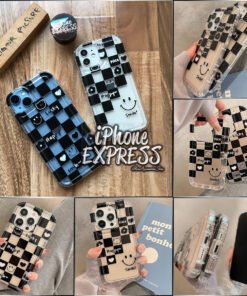 Classy Thick Bumper Happy Smile Checkers iPhone case in Pakistan
