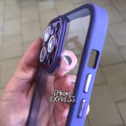 Alternative view of PURPLE Soft sides iPhone Protective Case with Acrylic back and Classy Camera Protection