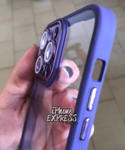 Alternative view of PURPLE Soft sides iPhone Protective Case with Acrylic back and Classy Camera Protection